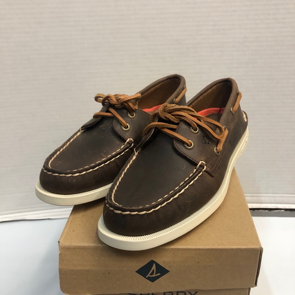 Women’s SPERRY A/O Brown Leather Boat Shoe